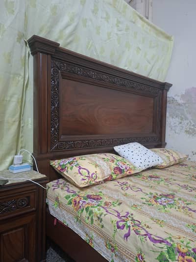 wooden bed