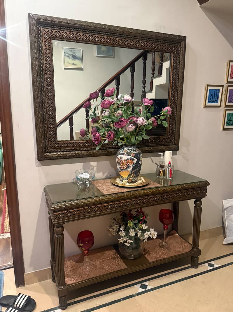 Console table with Framed mirror 1