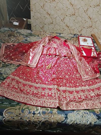 Bridal Lehenga with Jewellery Set for Sale
