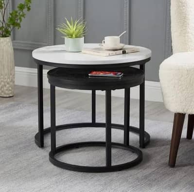 Modern Round Nesting Side Tables Set of 2