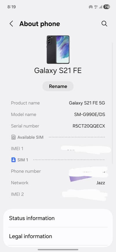 Samsung Mobile S21 FE
