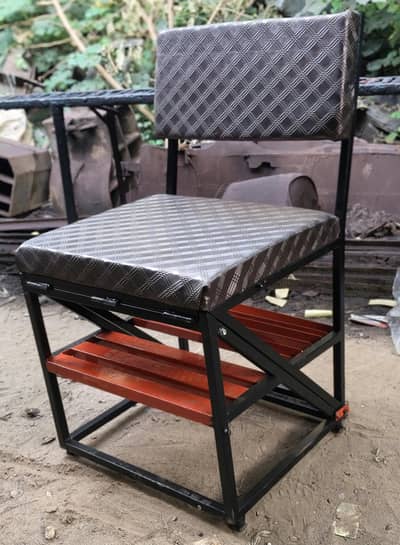 Folding chair with stair
