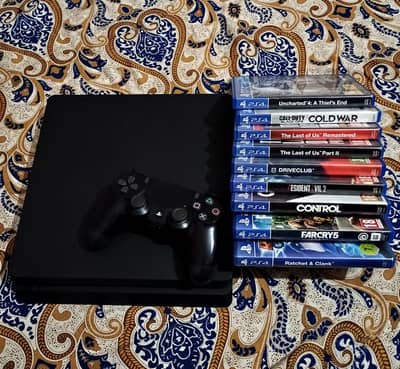 PS4 Slim 500gb + 9 titles