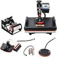 5 in 1 Heat Press Machine New Box Pack - T-Shirt Mug Plate Cap Print