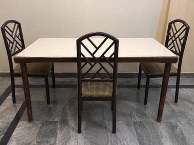 6 Seater Dinning Table (3 Chairs available)