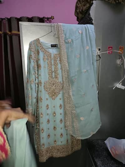Beautiful wedding sharara 3pcs