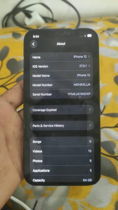 iphone 12 JV 64GB PH 03074049447