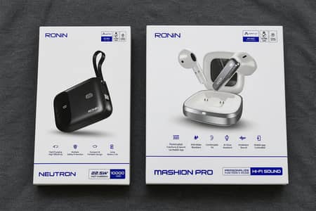 Box pack power bank and earpods for sale