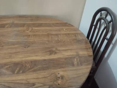 dining table with wooden chairs