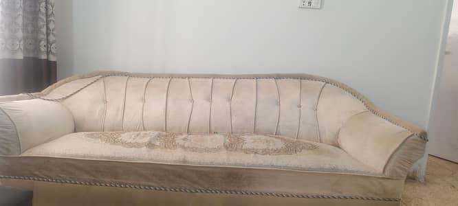 Elegant Beige Sofa Set – Good Condition