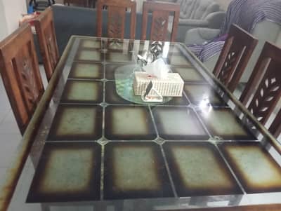 8 seater wooden dining table for sale