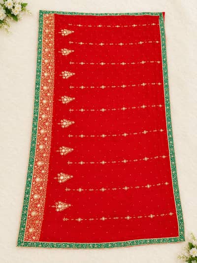 URGENT SALE –BRIDAL BEAUTIFUL RED EMBROIDERED DRESS (USED)