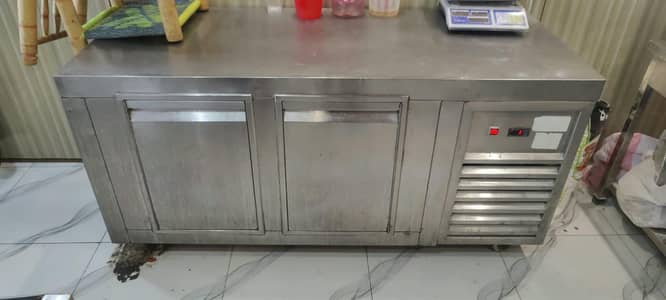 2-door stainless steel commercial under-counter chiller/refrigerator