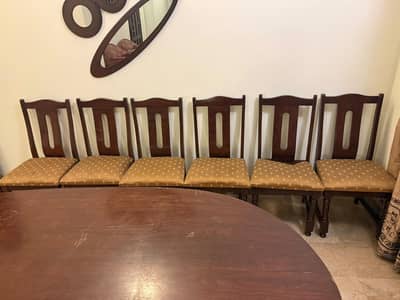 Sheesham wood, 6x Antique chairs (no table)
