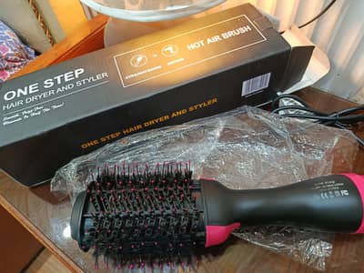 One step hot air brush