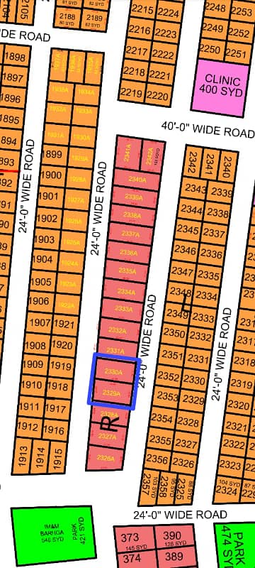 R-2330/A, 120 Sq. Yard, Gold Block