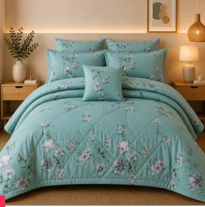 7 pcs comforter all colour available