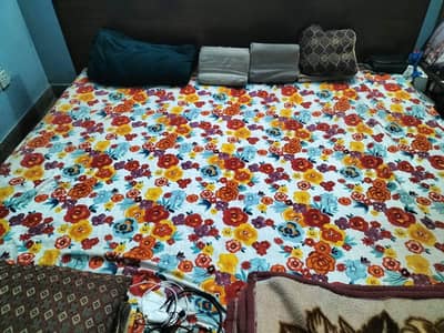 King size wooden bed