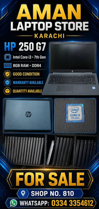 HP G7 i3 7GEN 8 GB RAM DDR 4 128 SSD battery 4 hours good candtion