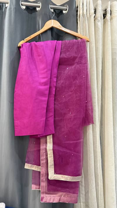 Fuchia pink embellished dress