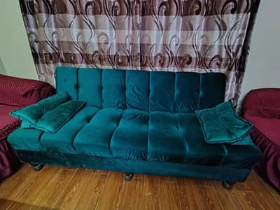 7 seater couch set and convertable sofa kam bed