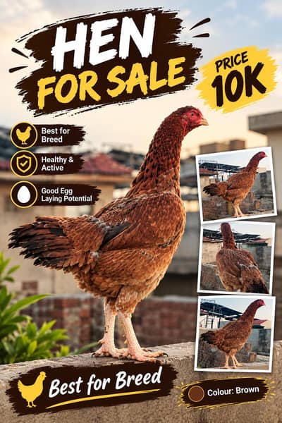 Aseel Breed Hen