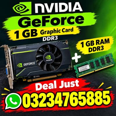 Nvidia GeForce graphics card 1GB + 4GB Ram DDR3