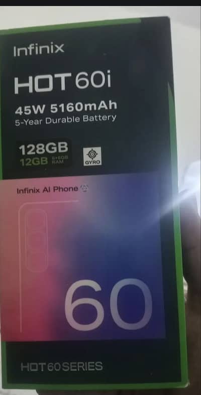 Infinix Hot 60i with box and charger