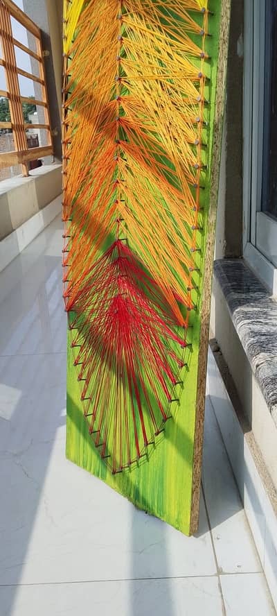 Handmade String Art Wall Decor – Unique & Colorful Design” 