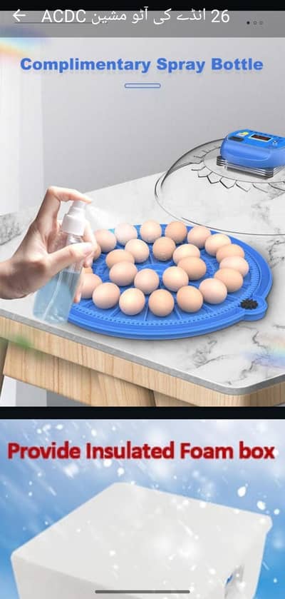 26 eggs incubator machine