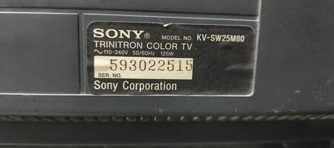 sony flatiron screen TV 25inch