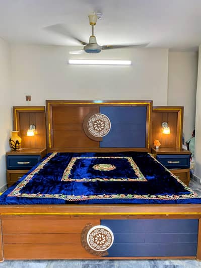 Wooden Furniture Set | Bed - Side tables - Dressing - 3 Door Cabinet