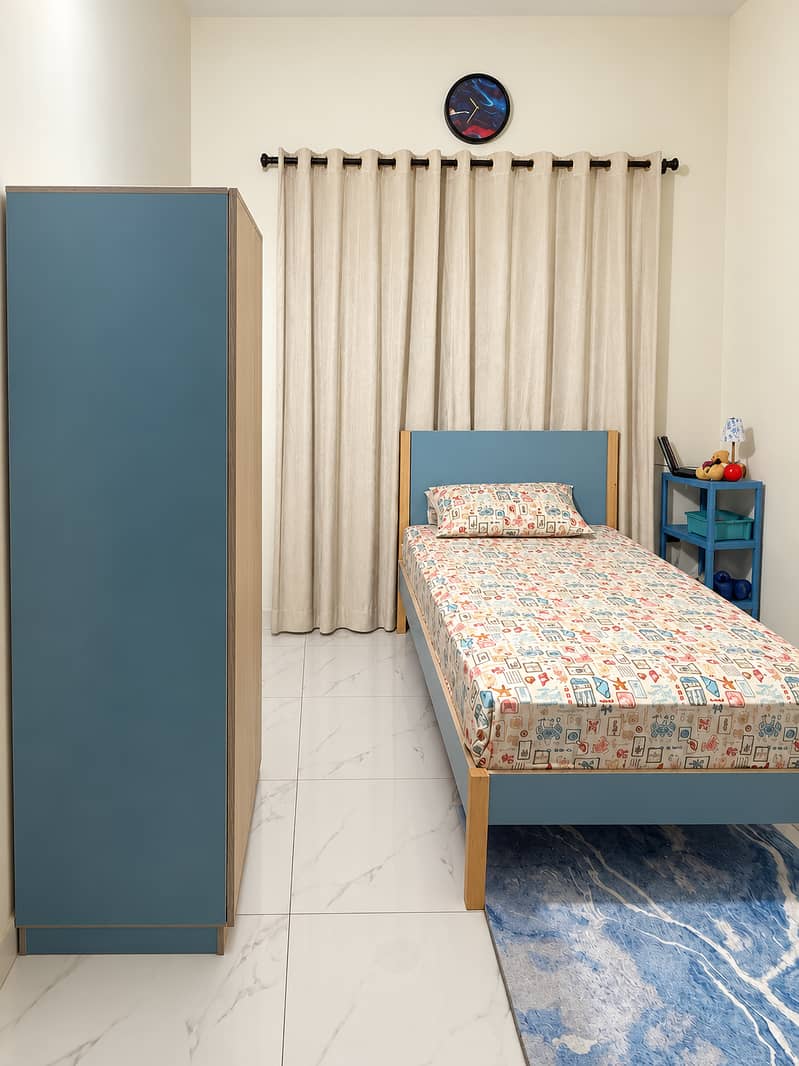 Habitt Single Bed with Wardrobe | Almost New - Beds - 1120358953