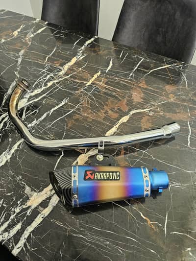 AKRAPOVIC SHARK DB AND SLIP ON WITH BEND PIPE
