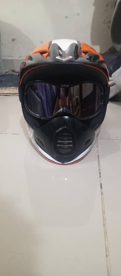 Motocross MXR 450 Dirt Bike Helmet - Orange & Black