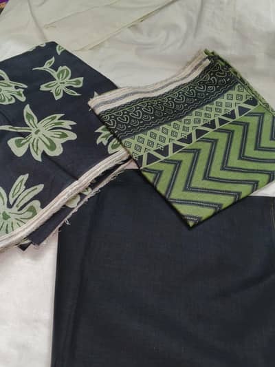 3pc cotton/cambric suit