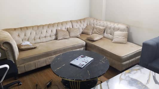 Two 5 seater Sofas , 1 L shape 5 seater + 1 modern 5 seater