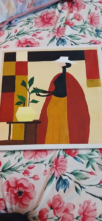 beautiful home made painting with multi color