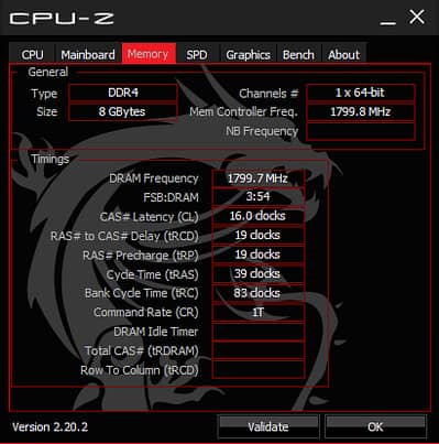 8GB DDR4 RAM 3200 / 3600 / 3800 / 3933 Mhz