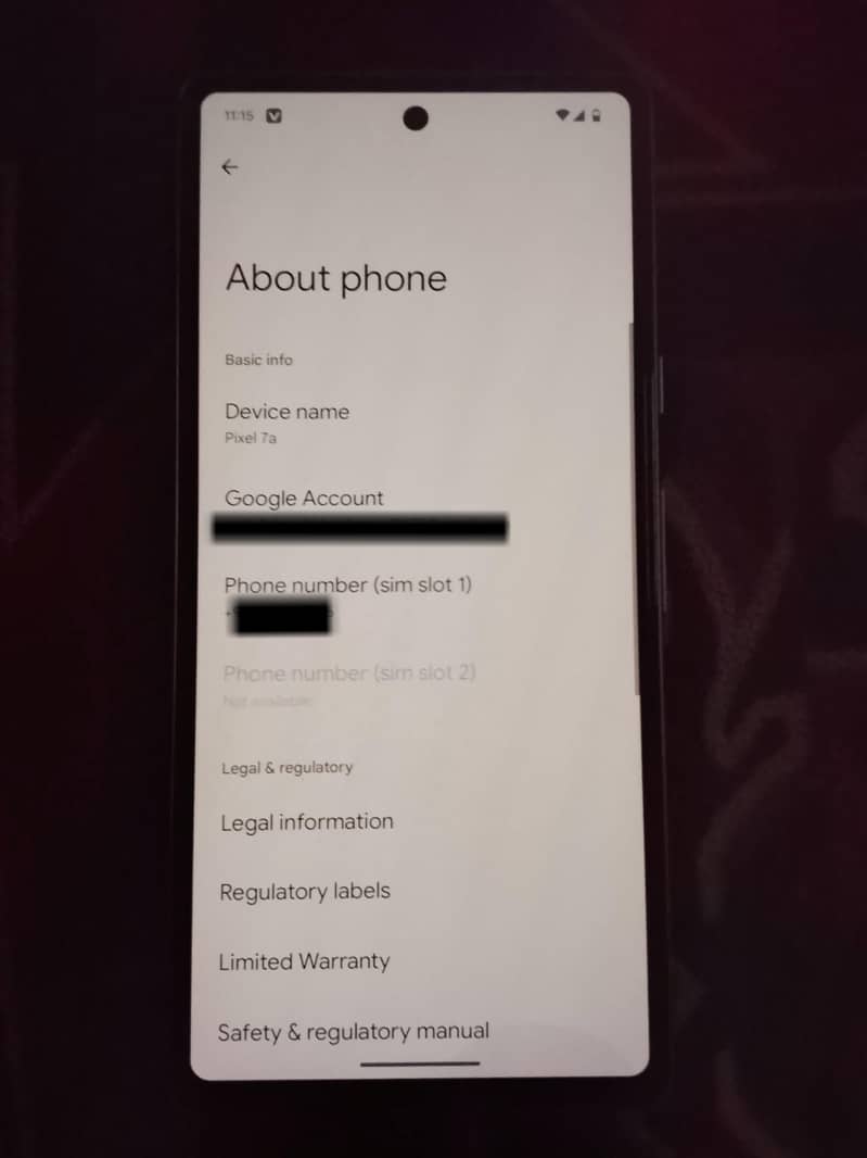 Google Pixel 7a 5