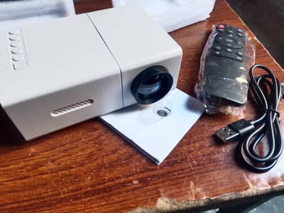 Mini LED Projector with Remote Control – White