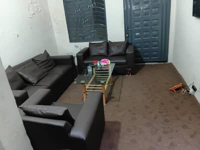 black sofa set