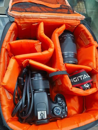 Canon 550d with two lenses & Camera Stand