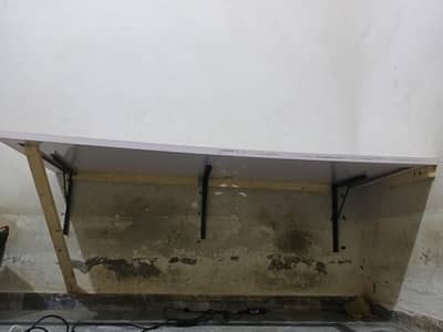 Used Table for Sale with 3 Steel Brackets and Fittings