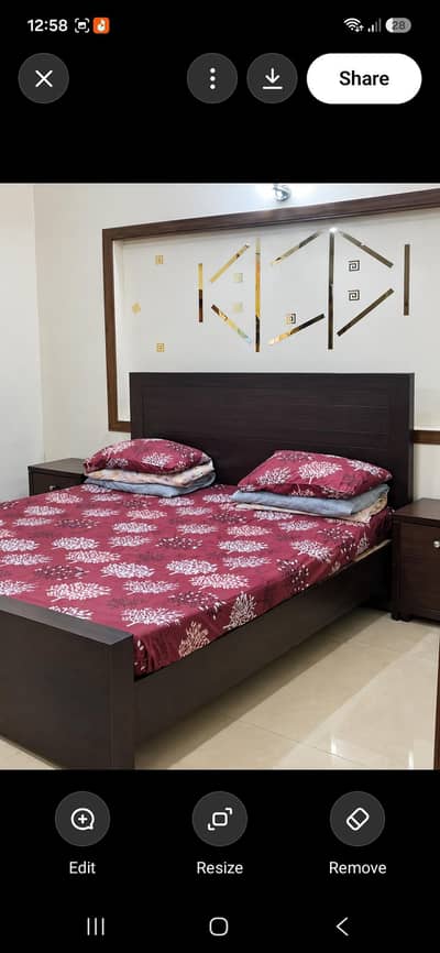 King bed for sale with dressing and side tables