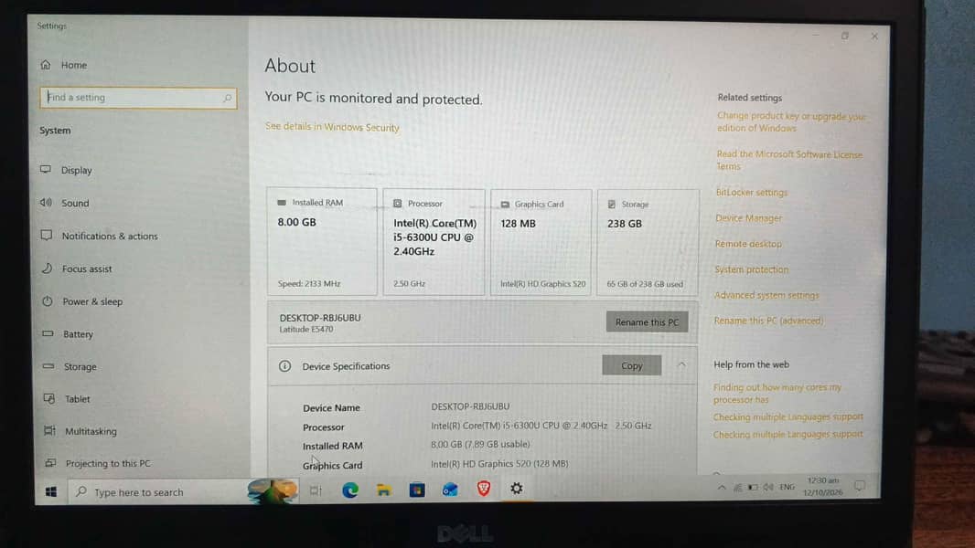 Dell latitude e5470 2