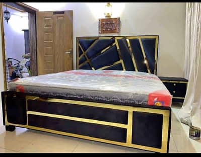 Double bed wooden king siza Double bed set
