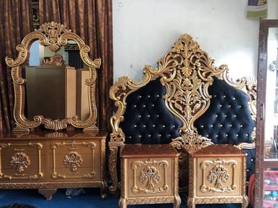 New Bedroom Furniture Set | Bed + Dressing Table + Side Tables