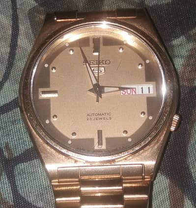 Seiko 5 Automatic 23 jewels Japan original gold plated