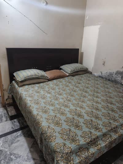 Wooden full size Bed with Molty spring mattress